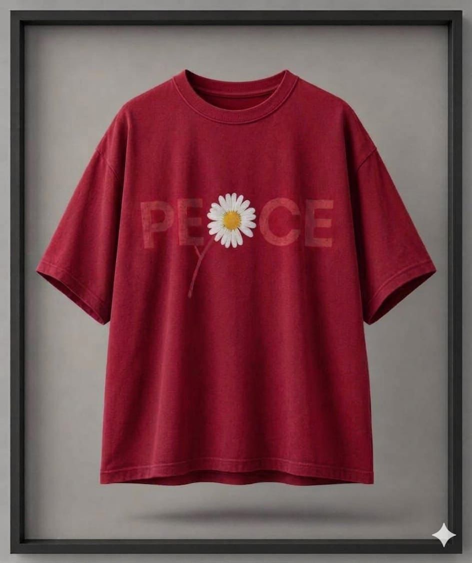 red Peace T-Shirt - Image 2